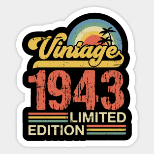 Retro vintage 1943 limited edition Sticker